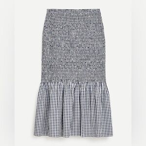 J. Crew Women’s Long Skirt Blue Pattern Size 12 New with Tags.